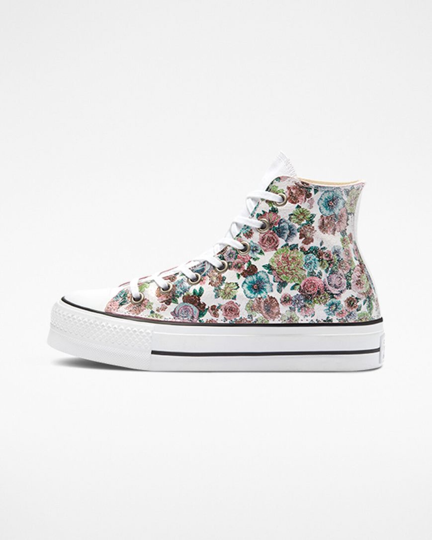 Zapatos Plataforma Converse Chuck Taylor All Star Lift LTD Floral Altas Mujer Flores | PE 2WE780